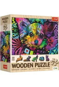 Puzzle drewniane 501 el. Kolorowy szczeniak Trefl