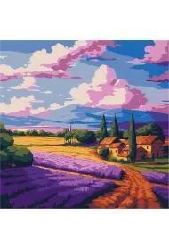 Ideyka Malowanie po numerach - Lawendowe pole 30x30cm