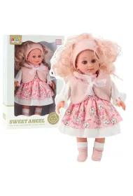 Lalka Sweet Angel w r�owej sukience w kwiaty 36cm