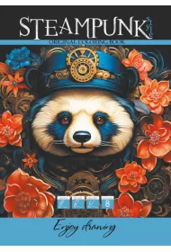 Kolorowanka A4 8 obrazkw Steampunk Panda