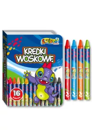 Penmate Kolori Premium Kredki woskowe Dino w etui 16 kolor�w