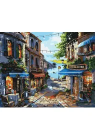 Ideyka Malowanie po numerach - Restauracje nad brzegiem 40x50cm