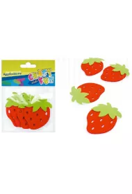 Craft with Fun Ozdoby dekoracyjne filcowe truskawki 4 szt.