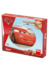Klocki drewniane obrazkowe Auta Cars 12el
