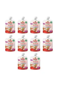 Holle Mus owocowy Lisek (jab�ko - banan - owoce le�ne - jogurt) od 8 miesi�ca Zestaw 10 x 85 ml Bio