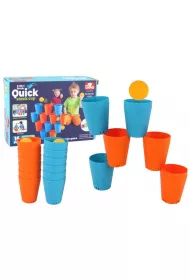 Gra sensoryczna kubki 3w1 16el LeanToys