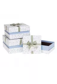 Rozette Zestaw pude�ek PUG-24084-KW 3 szt. (S:15*15*7,5, M: 18*18*9,5, L: 20.5*20.5*11.5)