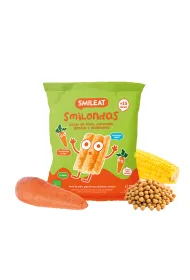 Smileat Smilondas, Chrupki z ciecierzycy, kukurydzy i soczewicy, marchewkowe 15 m+ 25 g Bio