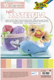 Folia Paper Filc dekoracyjny, arkusz 20x30 cm, 1,5 mm, miks 10 kolor�w pastel