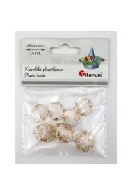 Titanum Koraliki plastikowe muszelki 5mm 10 szt.