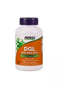 Now Foods DGL (Lukrecja) z Aloe Vera suplement diety 100 kaps.