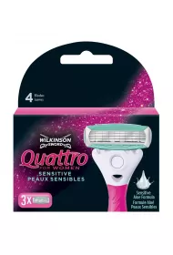 Wilkinson Quattro For Women zapasowe ostrza do maszynki do golenia dla kobiet 3 szt.