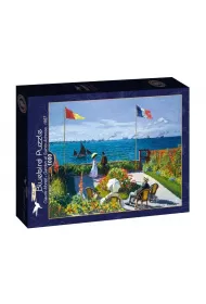 Puzzle 1000 el. Ogr�d z widokiem na morze Claude Monet Bluebird Puzzle