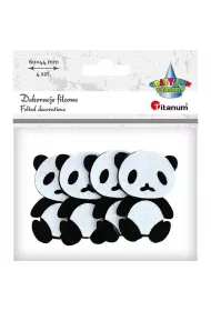 Titanum Filcowe pandy 3D bia�o-czarne 42x60mm
