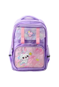 LeanToys Plecak szkolny Kotek fiolet 20L