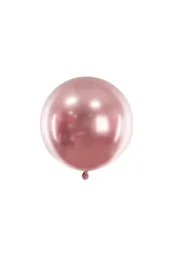 PartyDeco Balon okr�g�y Glossy r�owe z�oto 60cm