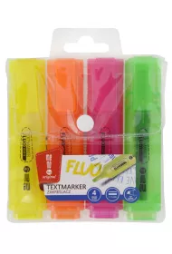 MemoBe Zakre�lacze neonowe etui 4 szt.