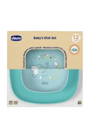 Chicco Zestaw 2 talerzy turkusowy 12m+
