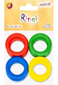 Aliga Ringi drewniane 4,5cm 8 szt