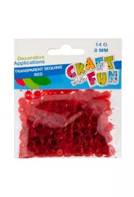 Craft with Fun Cekiny transparentne 8mm, 14g