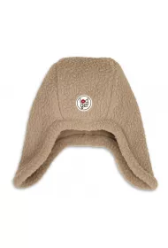 Lodger Czapeczka z polaru zimowa beowa Teddy Fleece Beige 3-6 mies.