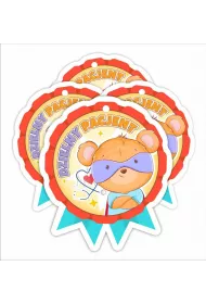 LearnHow Medal papierowy - Dzielny pacjent Super Mi� 4 szt.