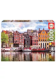 Puzzle 1000 el. Ta�cz�ce domy, Amsterdam Educa
