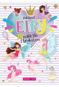Pokoloruj elfy plus naklejki z brokatem