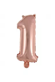 Amscan Balon foliowy mini cyfra 1 rowe zoto 19,5x40cm