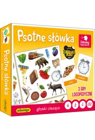 Psotne s��wka. G�oski cisz�ce. 3 gry logopedyczne Adamigo