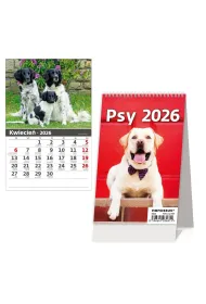 Helma Kalendarz 2026 biurkowy pionowy Psy