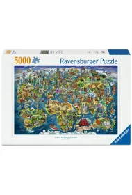 Puzzle 5000 Illustrated World Map Ravensburger