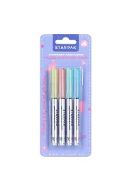 Marker akrylowy w p�dzelku 4 kolory brokatowy STARPAK 580593
