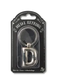 If Silver Letter Keyring - brelok do kluczy litera D