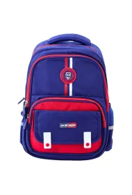 LeanToys Plecak szkolny granatowo czerwony 20L