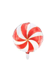 PartyDeco Balon foliowy Cukierek czerwony 35cm