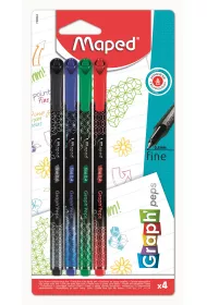 Maped Cienkopis Graph Peps Deco 4 szt.