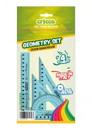 Cricco Zestaw geometryczny z linijk� 4 elementy