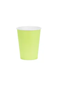 PartyDeco Kubeczki papierowe jasny zielony 250ml 6 szt
