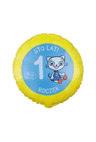 Godan Balon foliowy Kicia Kocia Roczek 46cm