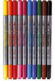 Fibracolor Pisaki Double Point w etui 10 szt.