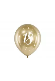 PartyDeco Balony Gloss 18-stka z�ote 30cm