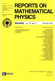 Reports on Mathematical Physics 92/3 2023