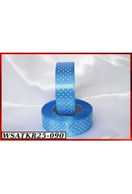 Wst��ka satynowa w kropki 25mm/22mb