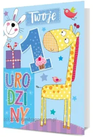 Pan Dragon Karnet B6 Roczek �yrafa i kr�lk K.B6-1828