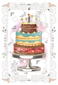 DaVinci Karnet + koperta Tort 12x18cm