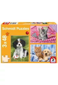 Puzzle 3x48 el. Najs�odsze zwierz�tka Schmidt