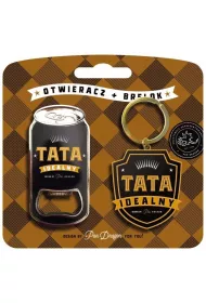 Zestaw brelok + otwieracz Tata idealny