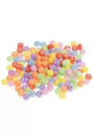 Brewis Koraliki akrylowe alfabet 4x7mm 20g