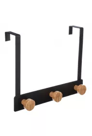 5five Simply Smart Wieszak na drzwi Bamboo Black 3 haczyki czarny